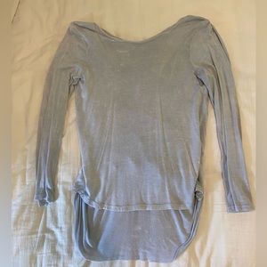 ERGE long sleeve top, cut out detailing on the back, grey, size 14(girls)